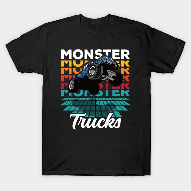 Monster Trucks Vintage 4x4 T-Shirt by RadStar